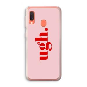 CaseCompany Ugh: Samsung Galaxy A20e Transparant Hoesje