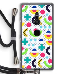 CaseCompany 8-bit N°1: Sony Xperia XZ2 Transparant Hoesje met koord