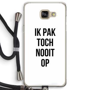 CaseCompany Ik pak nooit op: Samsung Galaxy A5 (2016) Transparant Hoesje met koord