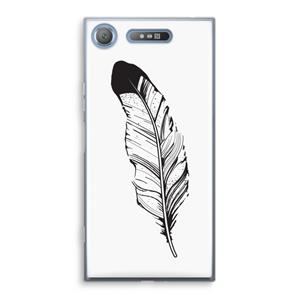 CaseCompany Pluim: Sony Xperia XZ1 Transparant Hoesje