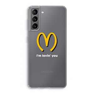 CaseCompany I'm lovin' you: Samsung Galaxy S21 Transparant Hoesje
