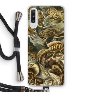 CaseCompany Haeckel Lacertilia: Samsung Galaxy A70 Transparant Hoesje met koord