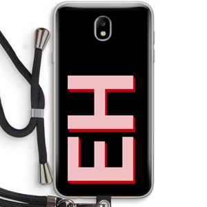 CaseCompany Monogram: Samsung Galaxy J7 (2017) Transparant Hoesje met koord