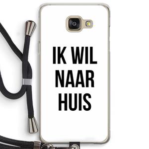 CaseCompany Ik wil naar huis: Samsung Galaxy A5 (2016) Transparant Hoesje met koord