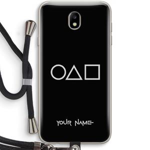 CaseCompany Squid Game: Samsung Galaxy J7 (2017) Transparant Hoesje met koord