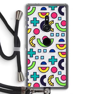 CaseCompany 8-bit N°6: Sony Xperia XZ2 Transparant Hoesje met koord