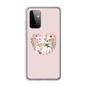 CaseCompany GRL PWR Flower: Samsung Galaxy A72 Transparant Hoesje