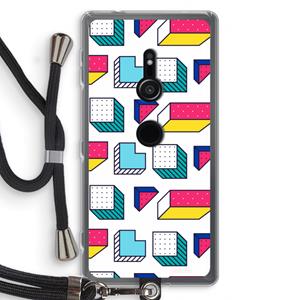 CaseCompany 8-bit N°7: Sony Xperia XZ2 Transparant Hoesje met koord