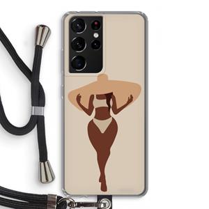 CaseCompany Let's get salty: Samsung Galaxy S21 Ultra Transparant Hoesje met koord
