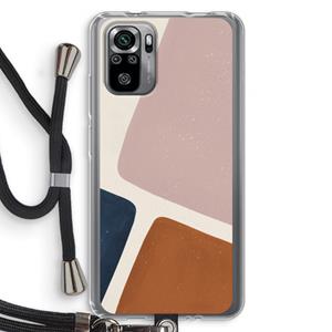 CaseCompany Geo #2: Xiaomi Redmi Note 10S Transparant Hoesje met koord