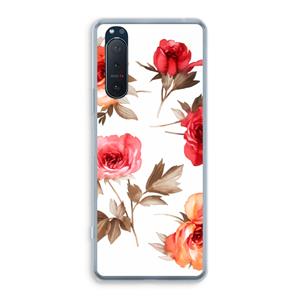 CaseCompany Roosjes: Sony Xperia 5 II Transparant Hoesje