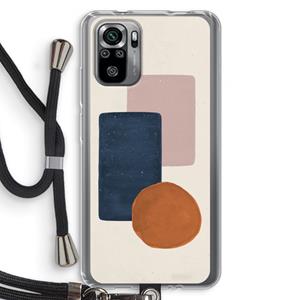 CaseCompany Geo #3: Xiaomi Redmi Note 10S Transparant Hoesje met koord