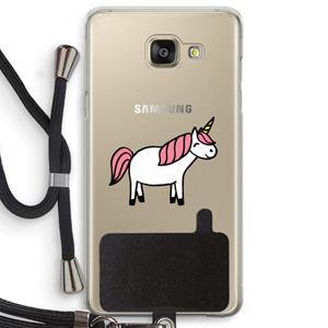 CaseCompany Eenhoorn: Samsung Galaxy A5 (2016) Transparant Hoesje met koord