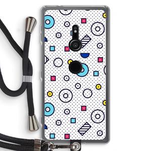 CaseCompany 8-bit N°9: Sony Xperia XZ2 Transparant Hoesje met koord