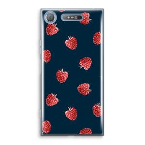 CaseCompany Framboosjes: Sony Xperia XZ1 Transparant Hoesje