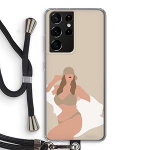 CaseCompany One of a kind: Samsung Galaxy S21 Ultra Transparant Hoesje met koord