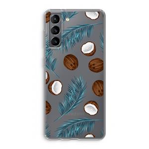 CaseCompany Kokosnoot roze: Samsung Galaxy S21 Transparant Hoesje