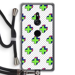 CaseCompany 8-bit N°10: Sony Xperia XZ2 Transparant Hoesje met koord