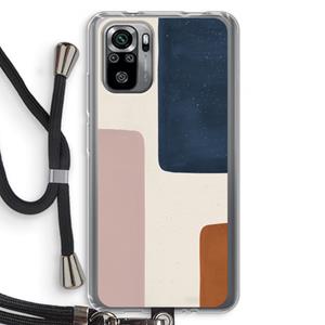 CaseCompany Geo #5: Xiaomi Redmi Note 10S Transparant Hoesje met koord