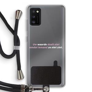 CaseCompany uw waarde daalt niet: Samsung Galaxy A41 Transparant Hoesje met koord
