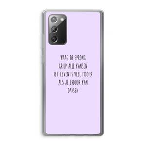 CaseCompany Sprong: Samsung Galaxy Note 20 / Note 20 5G Transparant Hoesje