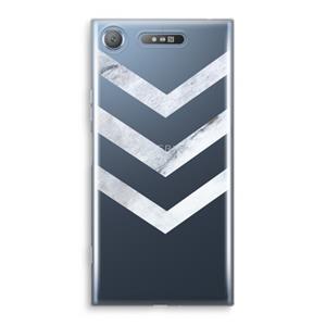 CaseCompany Marmeren pijlen: Sony Xperia XZ1 Transparant Hoesje