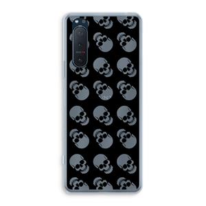 CaseCompany Musketon Skulls: Sony Xperia 5 II Transparant Hoesje