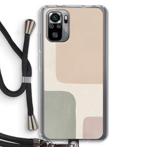 CaseCompany Geo #7: Xiaomi Redmi Note 10S Transparant Hoesje met koord