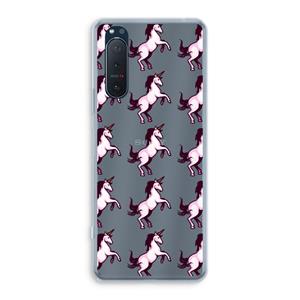 CaseCompany Musketon Unicorn: Sony Xperia 5 II Transparant Hoesje