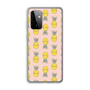 CaseCompany Ananas: Samsung Galaxy A72 Transparant Hoesje