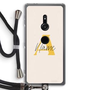 CaseCompany Amber Script: Sony Xperia XZ2 Transparant Hoesje met koord