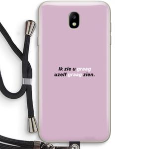 CaseCompany uzelf graag zien: Samsung Galaxy J7 (2017) Transparant Hoesje met koord