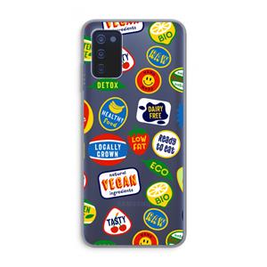 CaseCompany Fruitsticker: Samsung Galaxy A03s Transparant Hoesje
