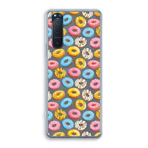CaseCompany Pink donuts: Sony Xperia 5 II Transparant Hoesje