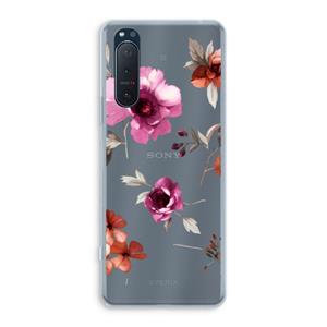 CaseCompany Geschilderde bloemen: Sony Xperia 5 II Transparant Hoesje