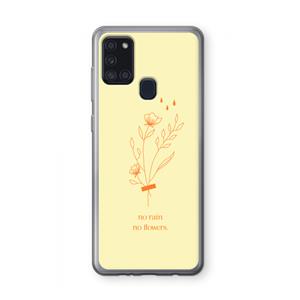 CaseCompany No rain no flowers: Samsung Galaxy A21s Transparant Hoesje