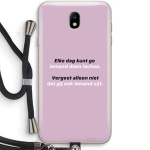 CaseCompany gij zijt ook iemand: Samsung Galaxy J7 (2017) Transparant Hoesje met koord