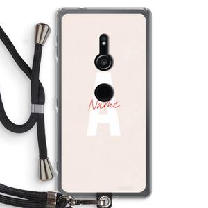 CaseCompany Strawberry Milkshake: Sony Xperia XZ2 Transparant Hoesje met koord