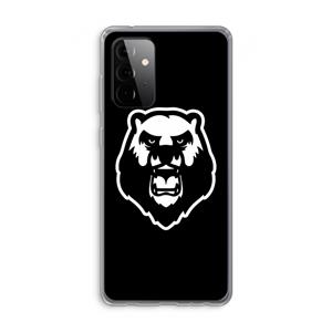 CaseCompany Angry Bear (black): Samsung Galaxy A72 Transparant Hoesje