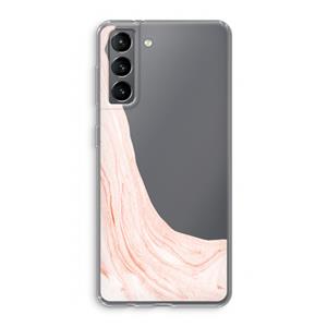 CaseCompany Peach bath: Samsung Galaxy S21 Transparant Hoesje