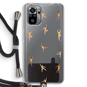 CaseCompany Dans #2: Xiaomi Redmi Note 10S Transparant Hoesje met koord