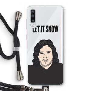 CaseCompany Let It Snow: Samsung Galaxy A70 Transparant Hoesje met koord