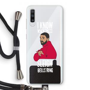 CaseCompany Sleigh Bells Ring: Samsung Galaxy A70 Transparant Hoesje met koord
