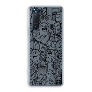CaseCompany Vexx Black City : Sony Xperia 5 II Transparant Hoesje