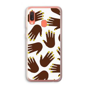 CaseCompany Hands dark: Samsung Galaxy A20e Transparant Hoesje