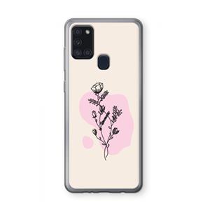 CaseCompany Roses are red: Samsung Galaxy A21s Transparant Hoesje