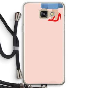 CaseCompany High heels: Samsung Galaxy A5 (2016) Transparant Hoesje met koord
