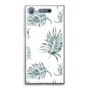 CaseCompany Simple leaves: Sony Xperia XZ1 Transparant Hoesje