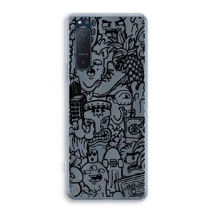 CaseCompany Vexx Black Mixtape: Sony Xperia 5 II Transparant Hoesje