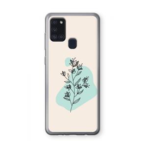 CaseCompany Violets are blue: Samsung Galaxy A21s Transparant Hoesje